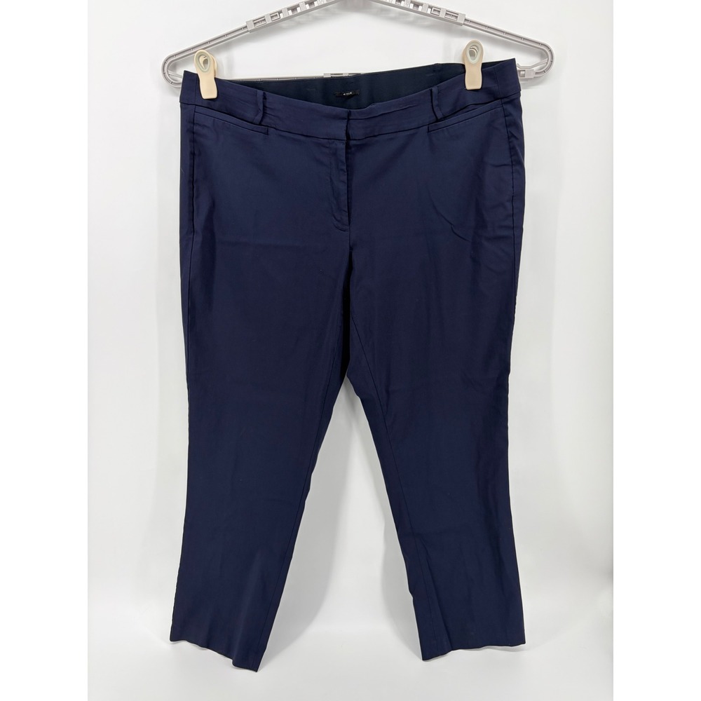 Lane Bryant Womens 26R Navy Blue Allie Ankle Pants Stretch Straight Leg Office